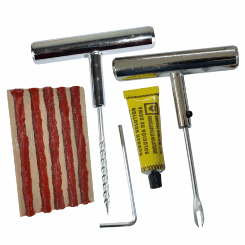 Kit Reparo Remendo Borracheiro Pneu Sem Câmara Carro Moto